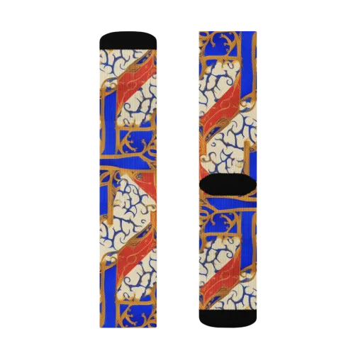 Cobalt Baroque on a Socks