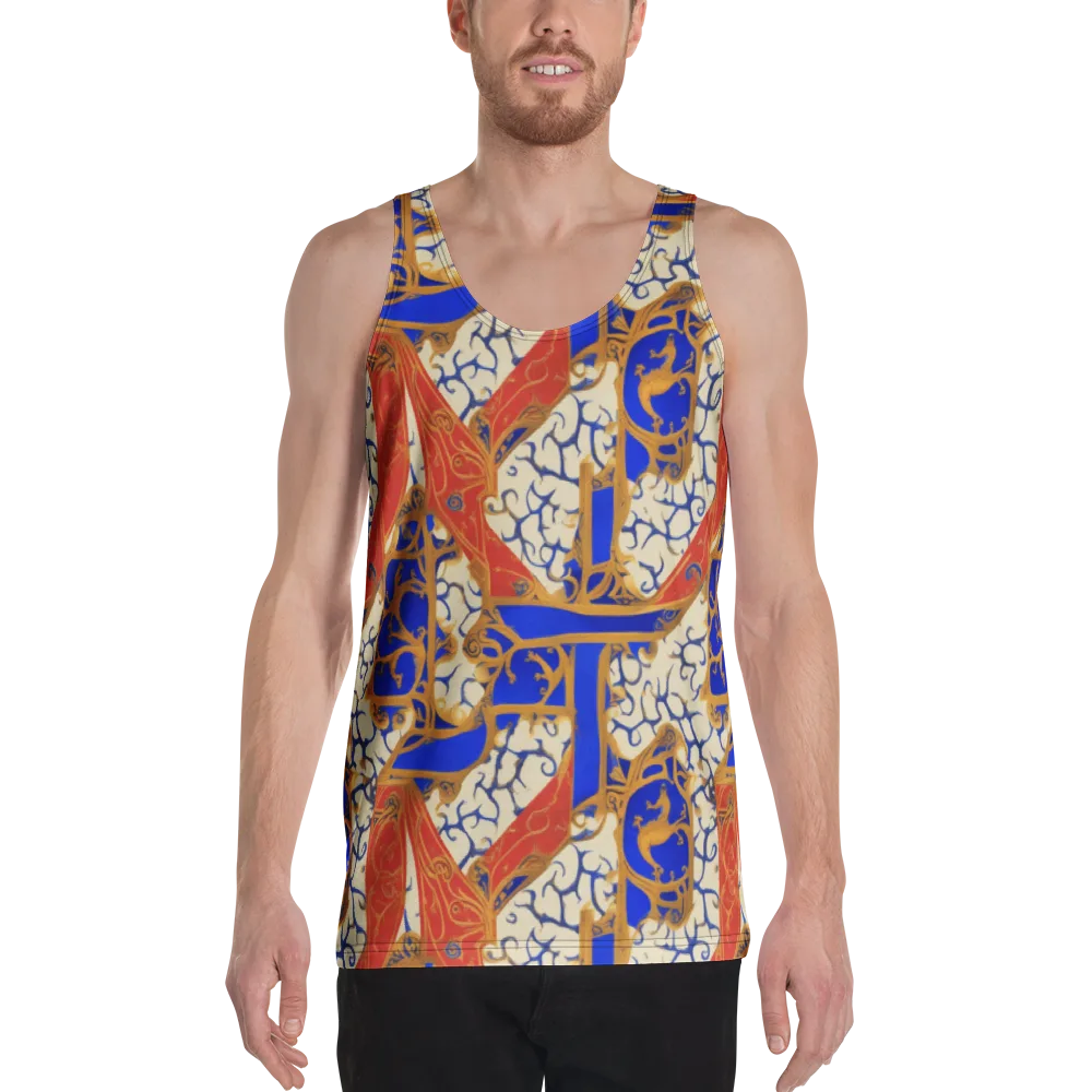 Cobalt Baroque on Men's Tank Top — Front