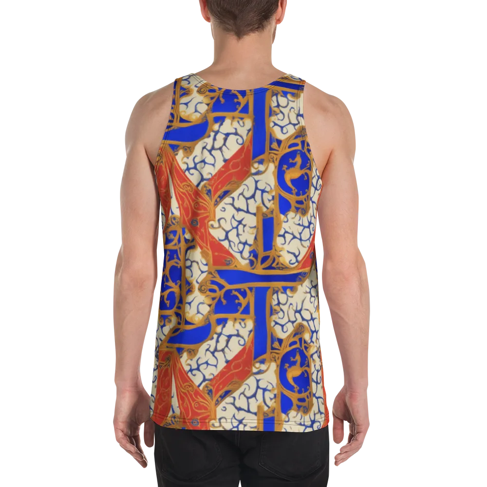 Cobalt Baroque on Men's Tank Top — Back