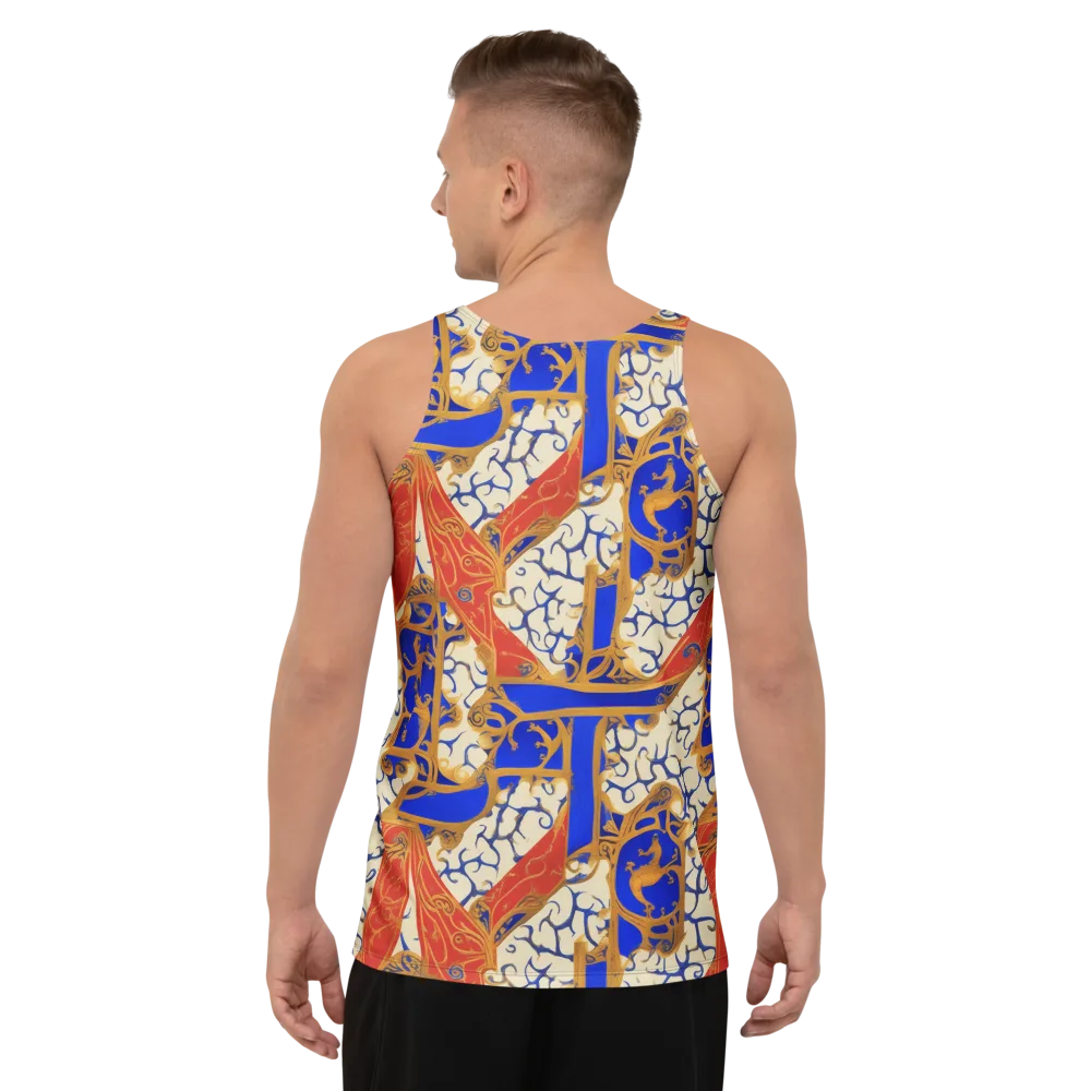 Cobalt Baroque on Men's Tank Top — Back