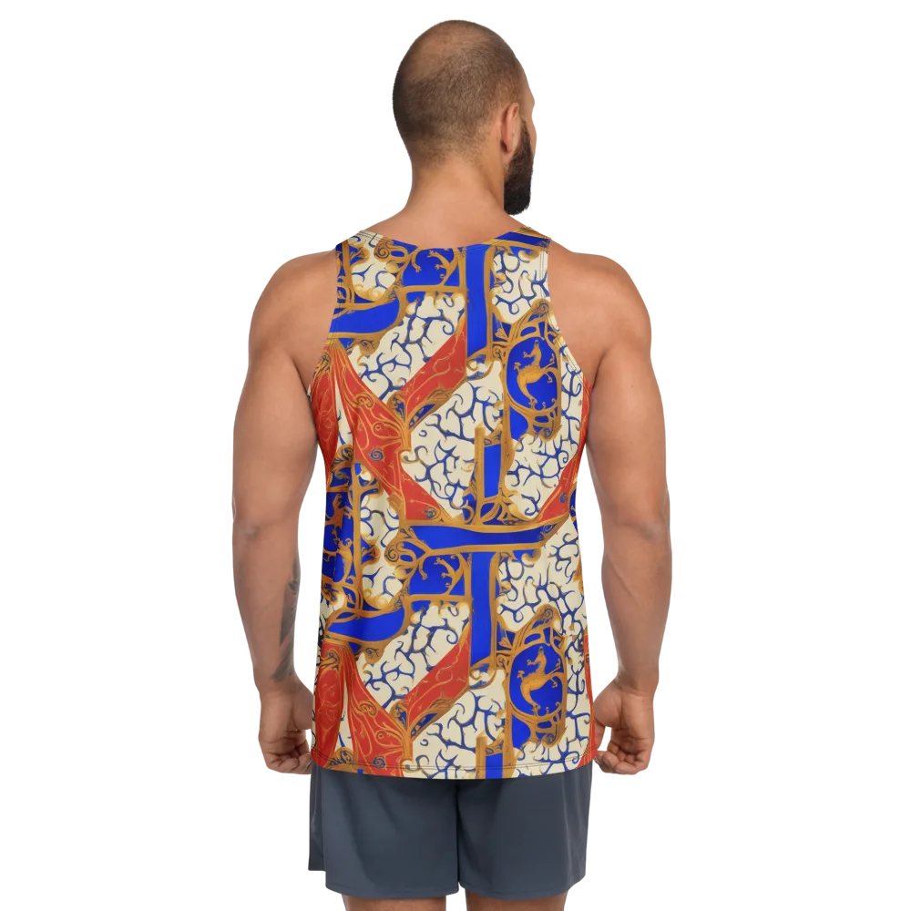 Cobalt Baroque on Men's Tank Top — Back
