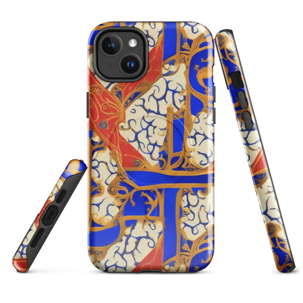 Cobalt Baroque on MagSafe Tough Case for iPhone® — Front