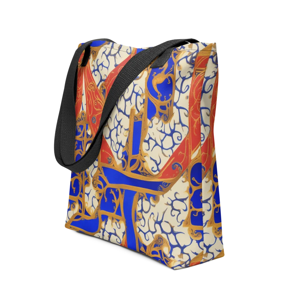 Cobalt Baroque on Tote Bag — Front