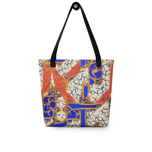 Cobalt Baroque on a Tote Bag