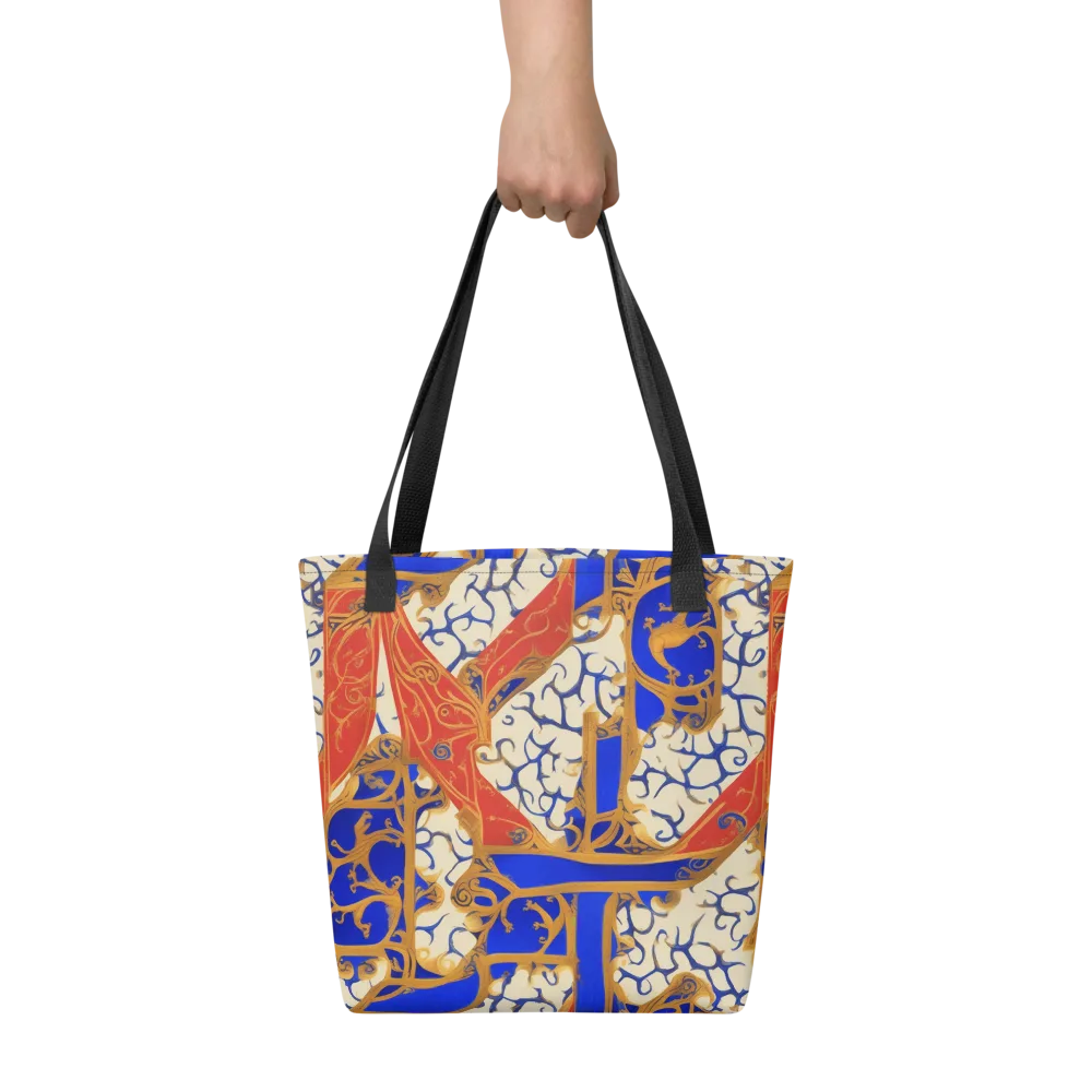 Cobalt Baroque on Tote Bag — Front