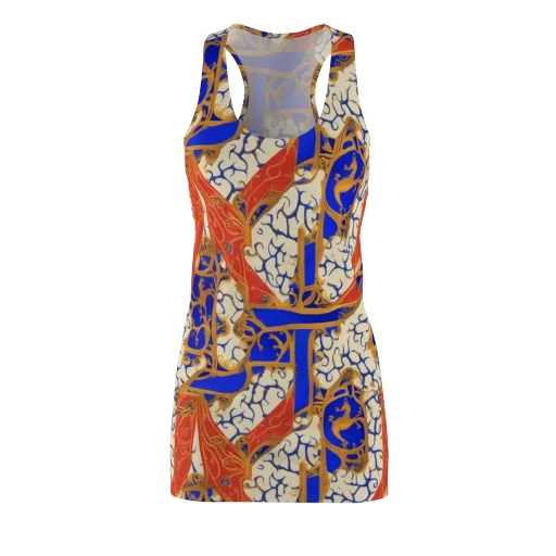 Cobalt Baroque on a Racerback Dress