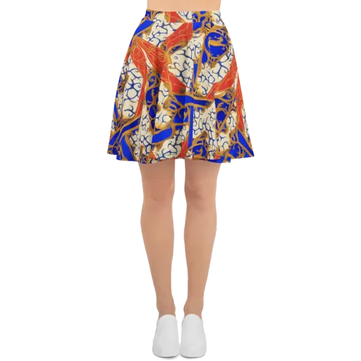 Cobalt Baroque on a Skater Skirt
