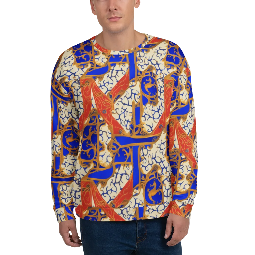 Cobalt Baroque on Sweatshirt — Front
