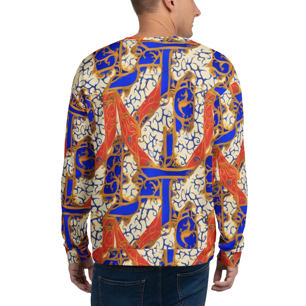 Cobalt Baroque on Sweatshirt — Back