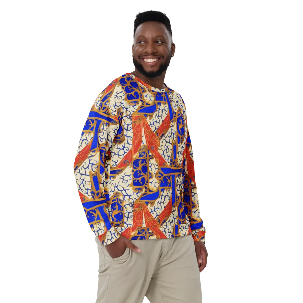 Cobalt Baroque on Sweatshirt — Front