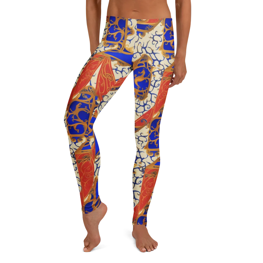 Cobalt Baroque on Leggings — Front