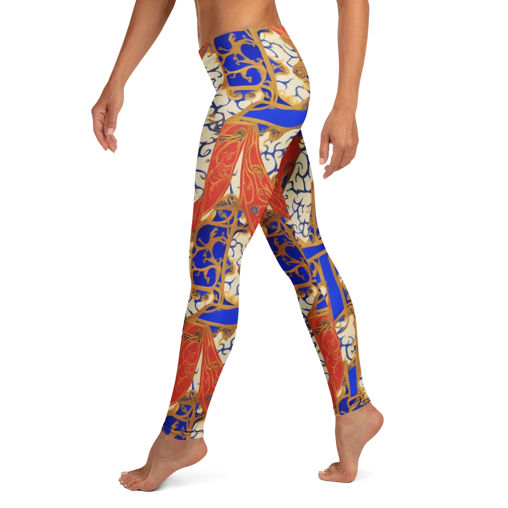 Cobalt Baroque on Leggings — Left