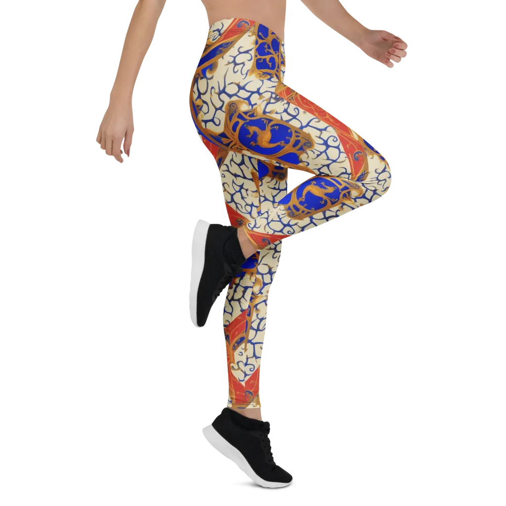 Cobalt Baroque on Leggings — Right