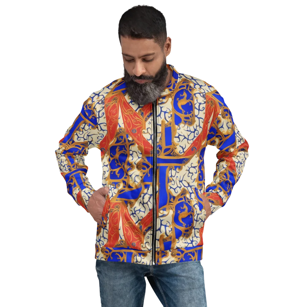 Cobalt Baroque on Bomber Jacket — Front