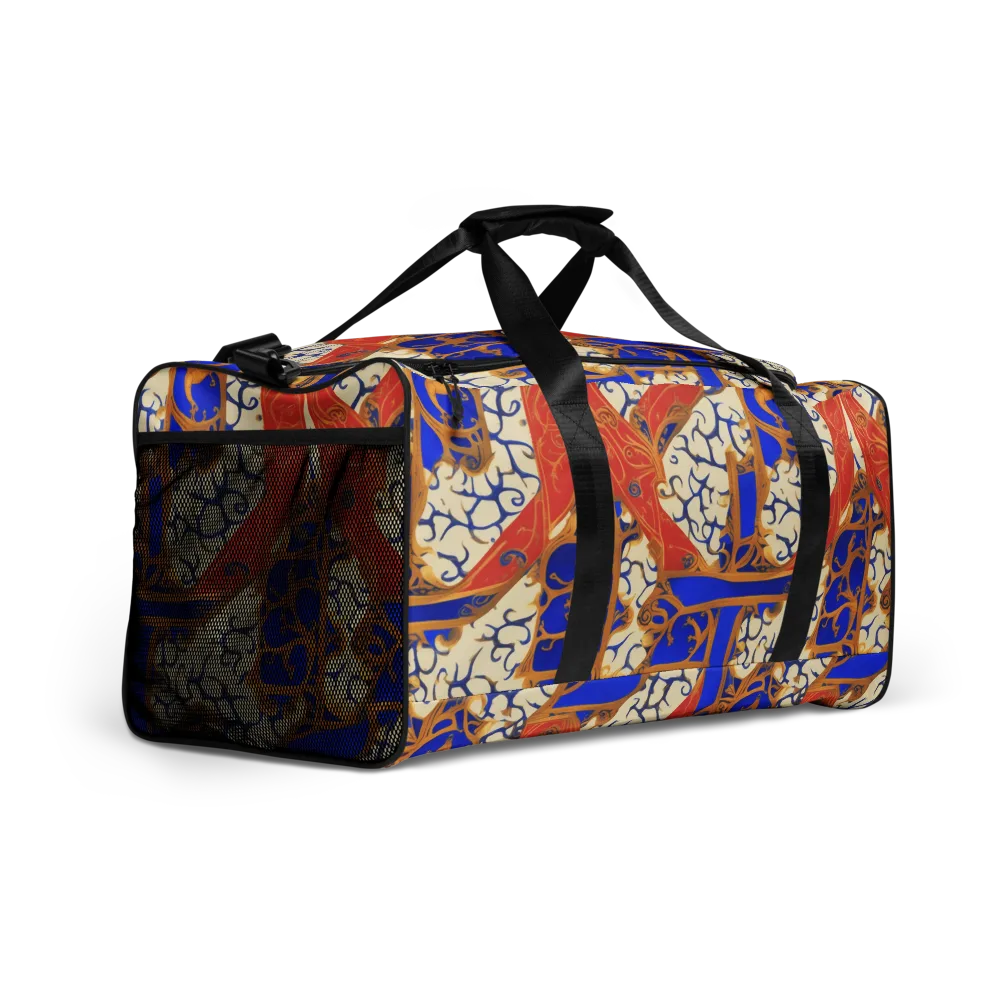 Cobalt Baroque on Duffle Bag — Right Front