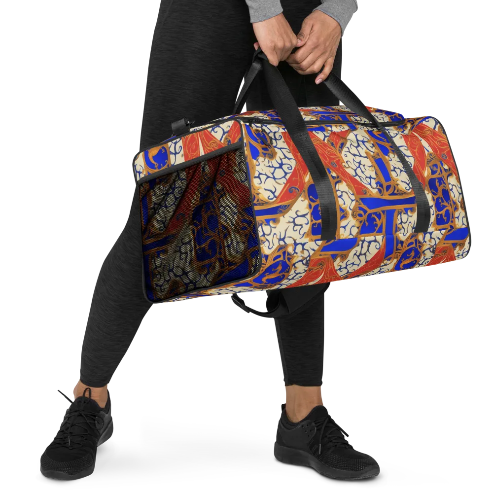 Cobalt Baroque on Duffle Bag — Right Front