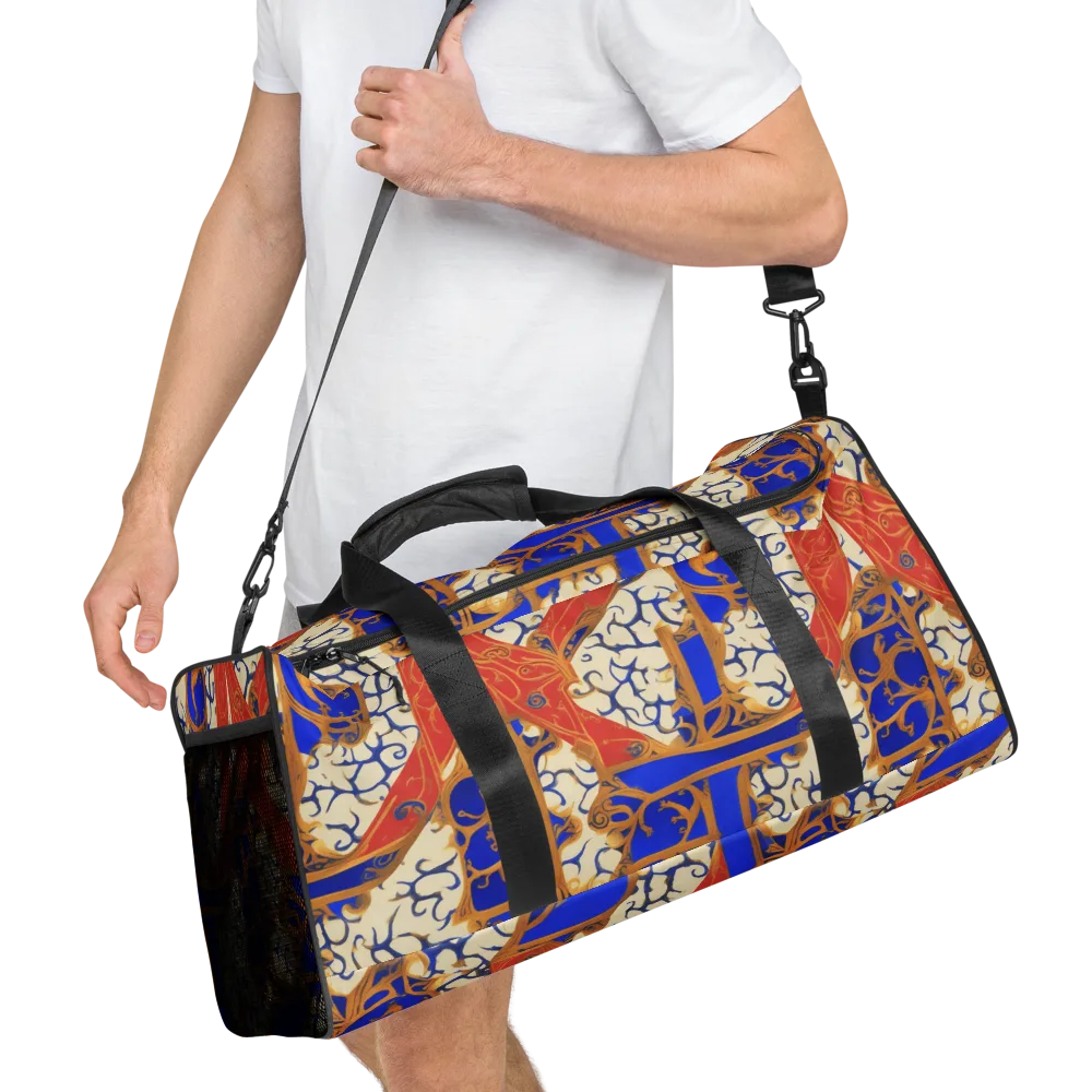 Cobalt Baroque on Duffle Bag — Right Front