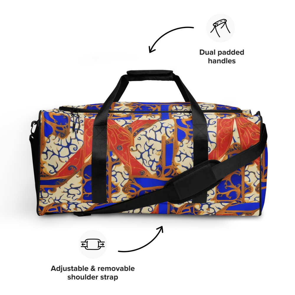 Cobalt Baroque on Duffle Bag — Front