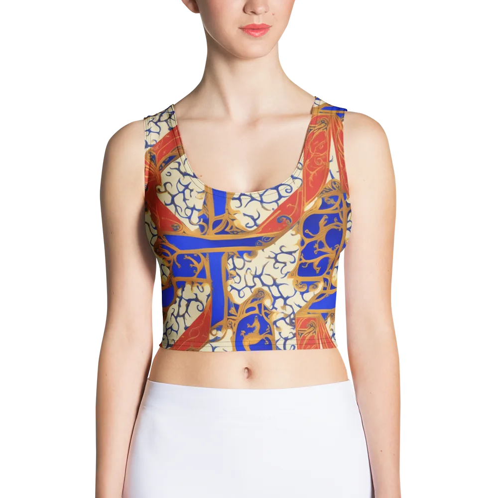 Cobalt Baroque on Crop Top — Front