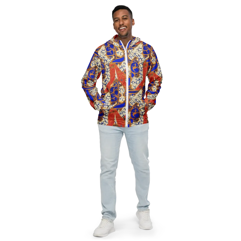 Cobalt Baroque on Men's Windbreaker — Front