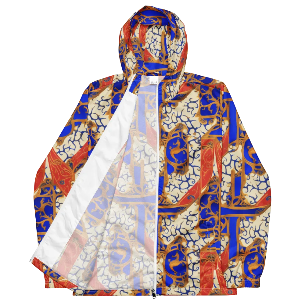 Cobalt Baroque on Men's Windbreaker — Front