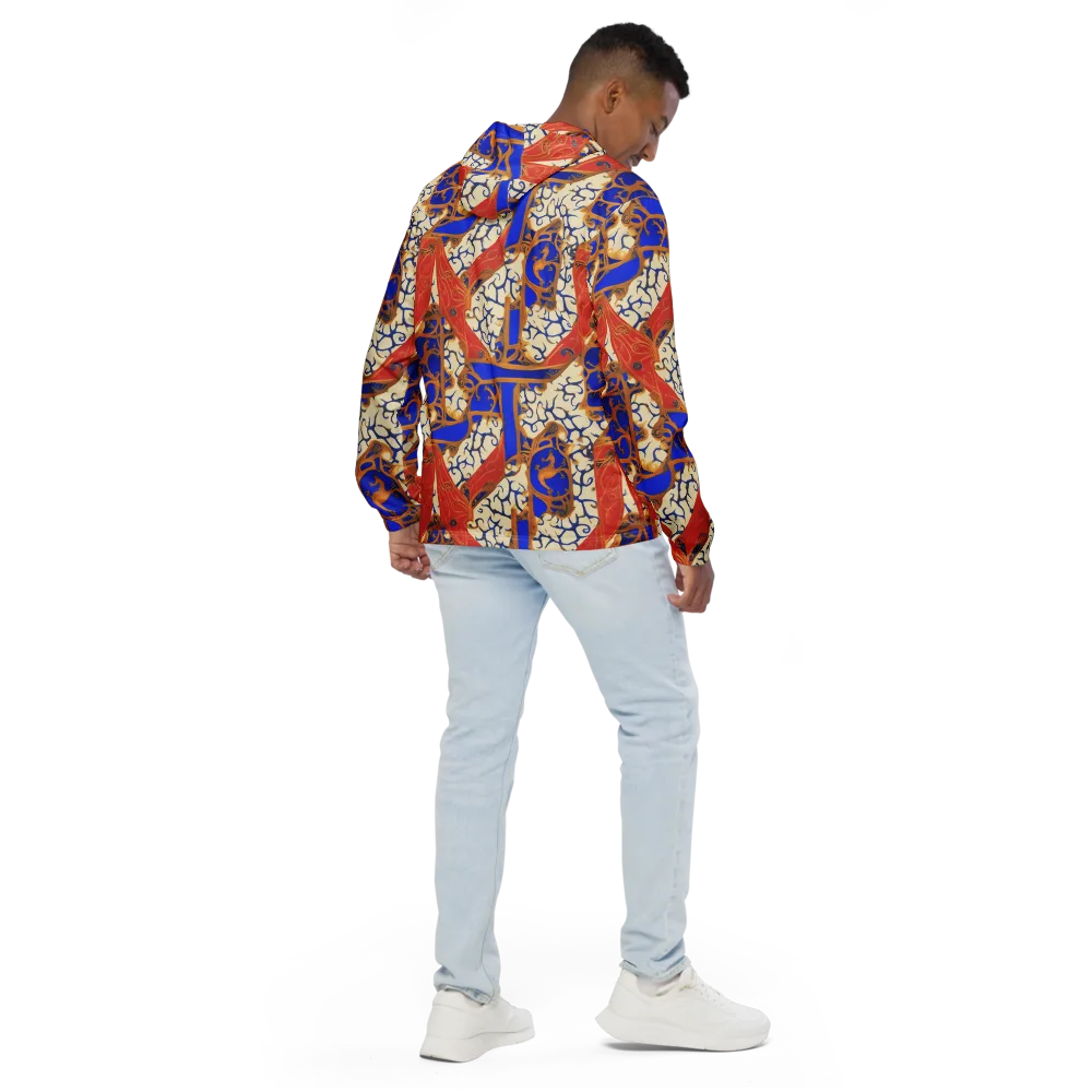 Cobalt Baroque on Men's Windbreaker — Back