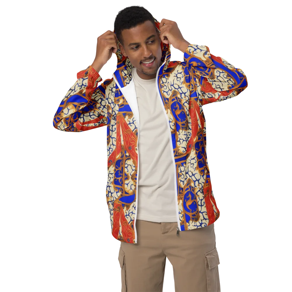 Cobalt Baroque on Men's Windbreaker — Front