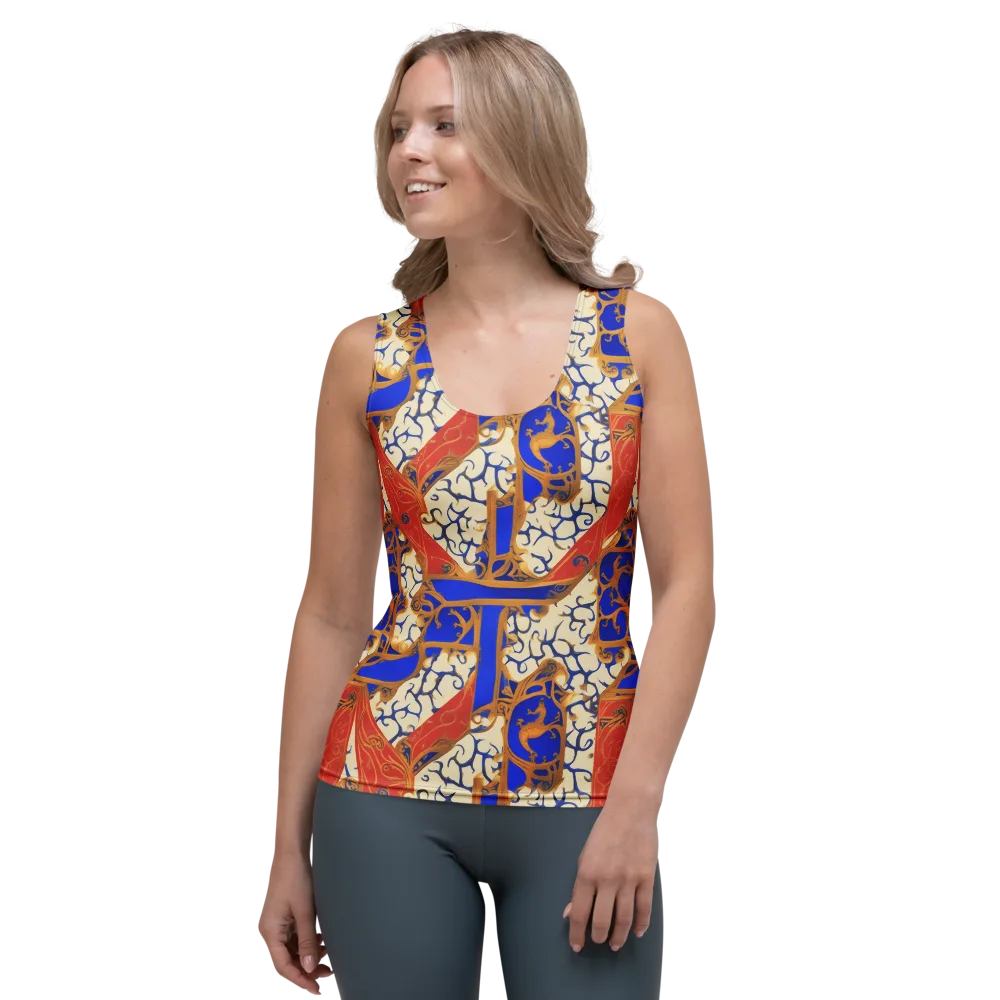 Cobalt Baroque on Women's Tank Top — Front