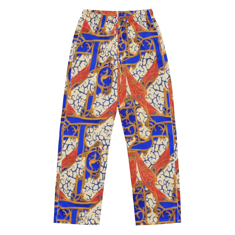 Cobalt Baroque on Women's Pajama Pants — Front
