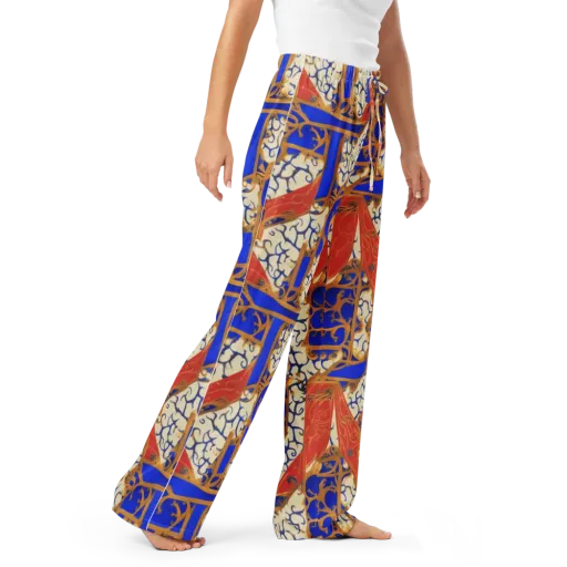 Cobalt Baroque on a Women's Pajama Pants