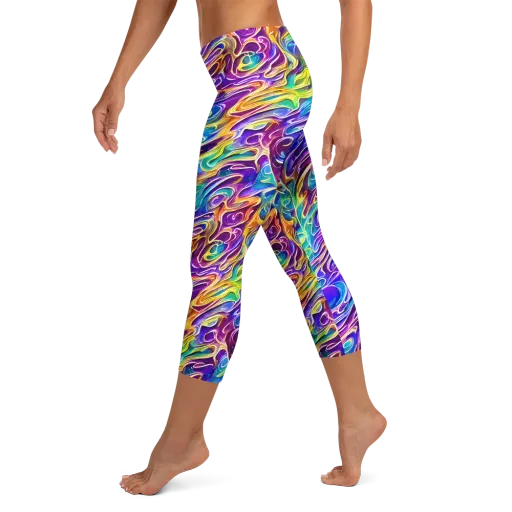 Chromatic Flame on a Capri Leggings
