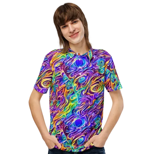 Chromatic Flame on a Men's Slim Fit Polo Shirt