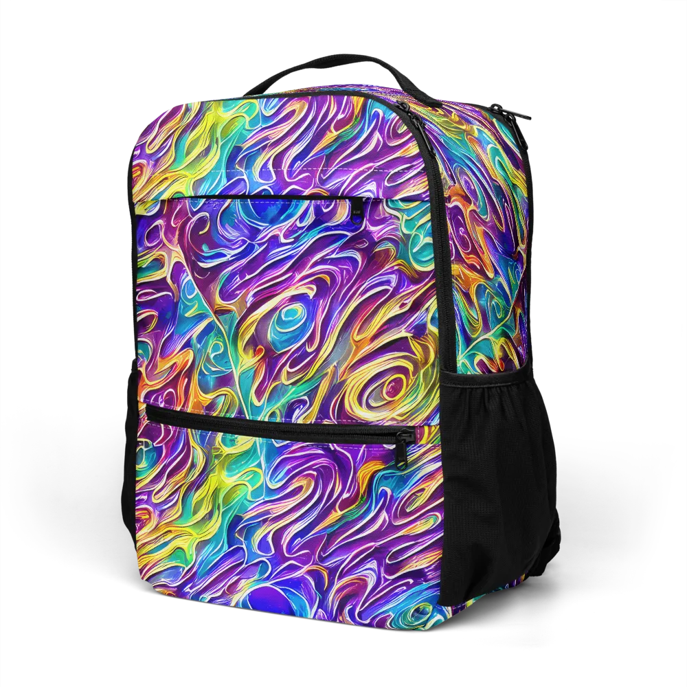 Chromatic Flame on Utility Backpack — Left Front