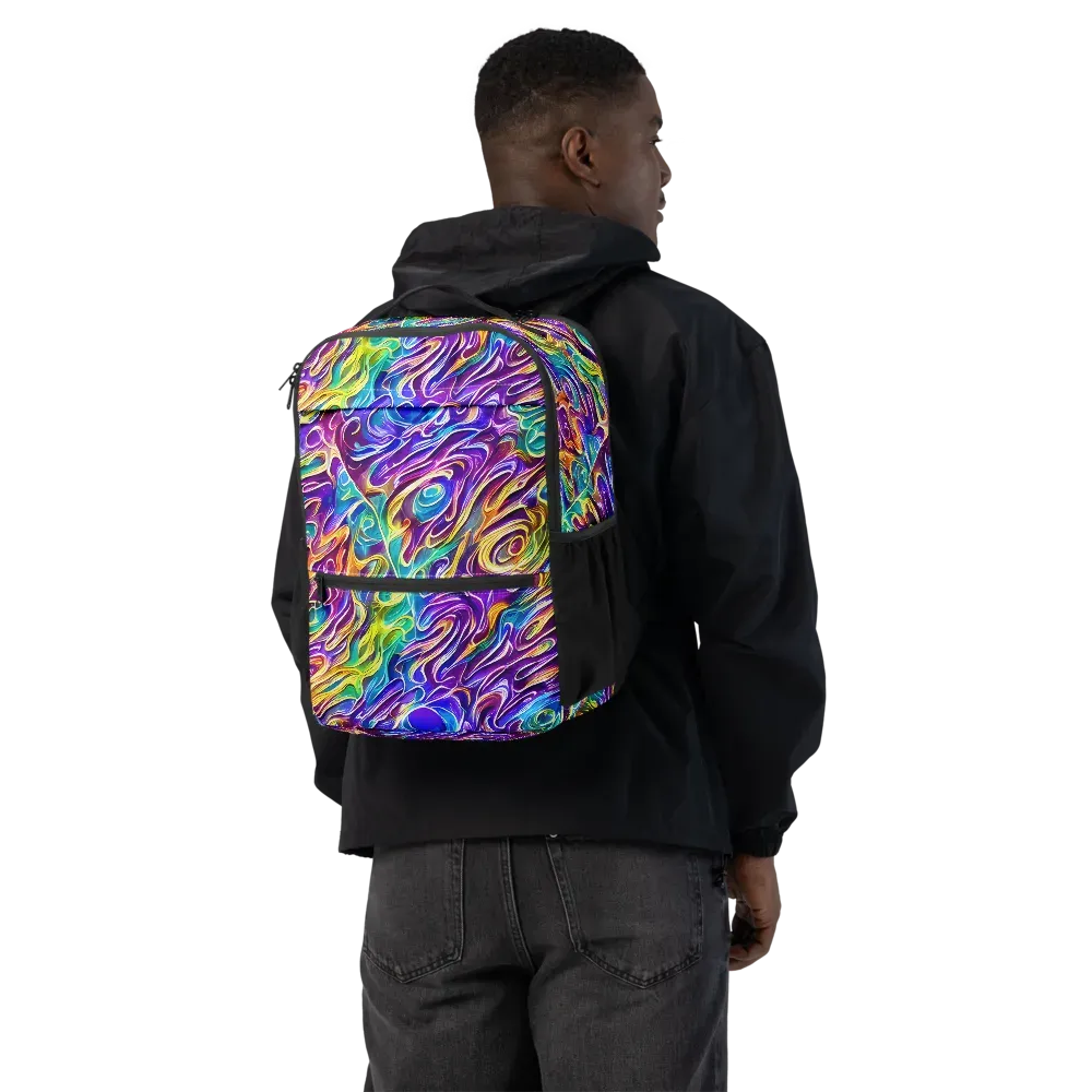 Chromatic Flame on Utility Backpack — Back