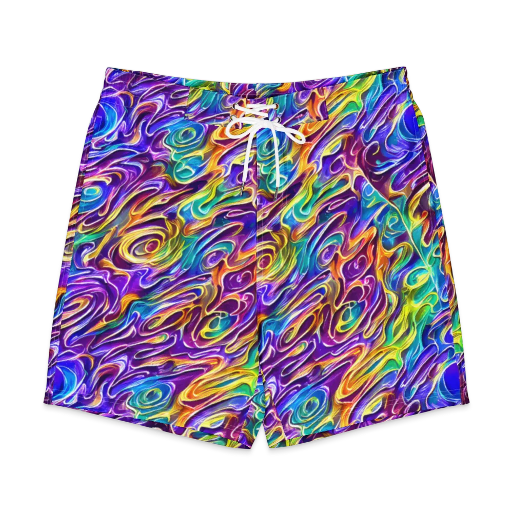 Chromatic Flame on Men's Board Shorts — Front