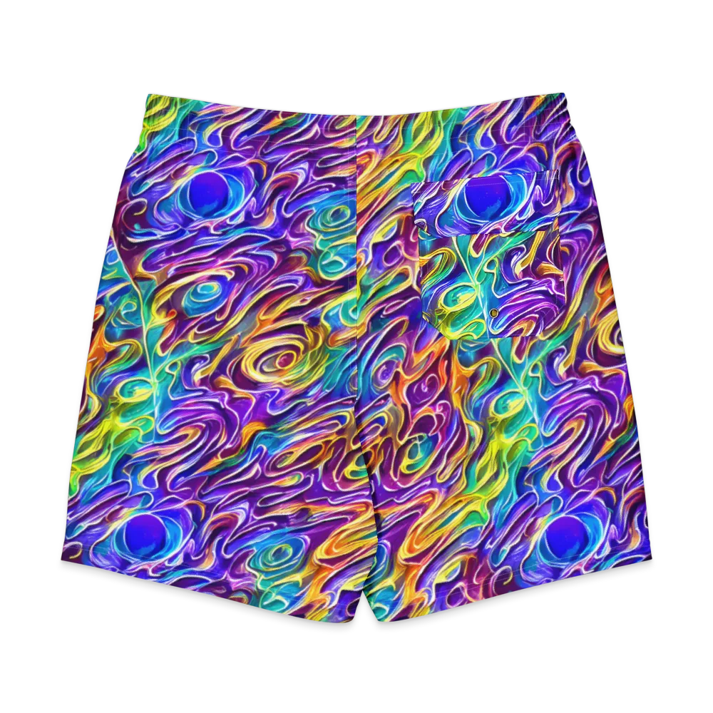 Chromatic Flame on Men's Board Shorts — Back