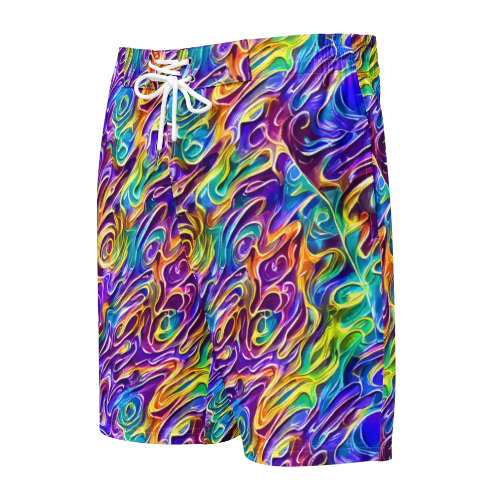 Chromatic Flame on Men's Board Shorts — Front