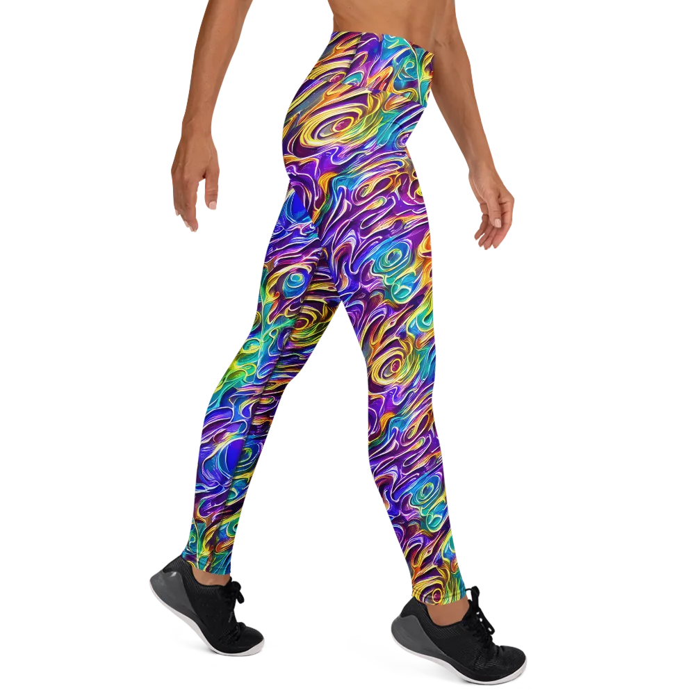 Chromatic Flame on Yoga Leggings — Right