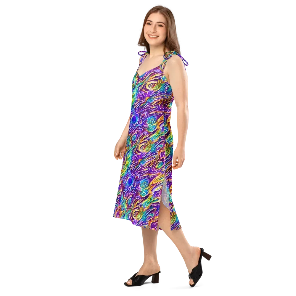 Chromatic Flame on Slip Dress — Left Front