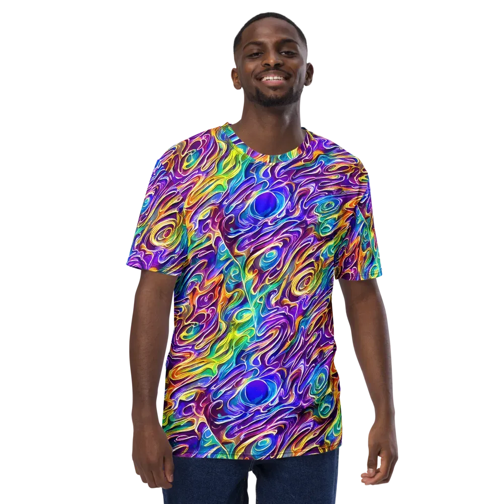 Chromatic Flame on Men's Crew Neck T-Shirt — Front