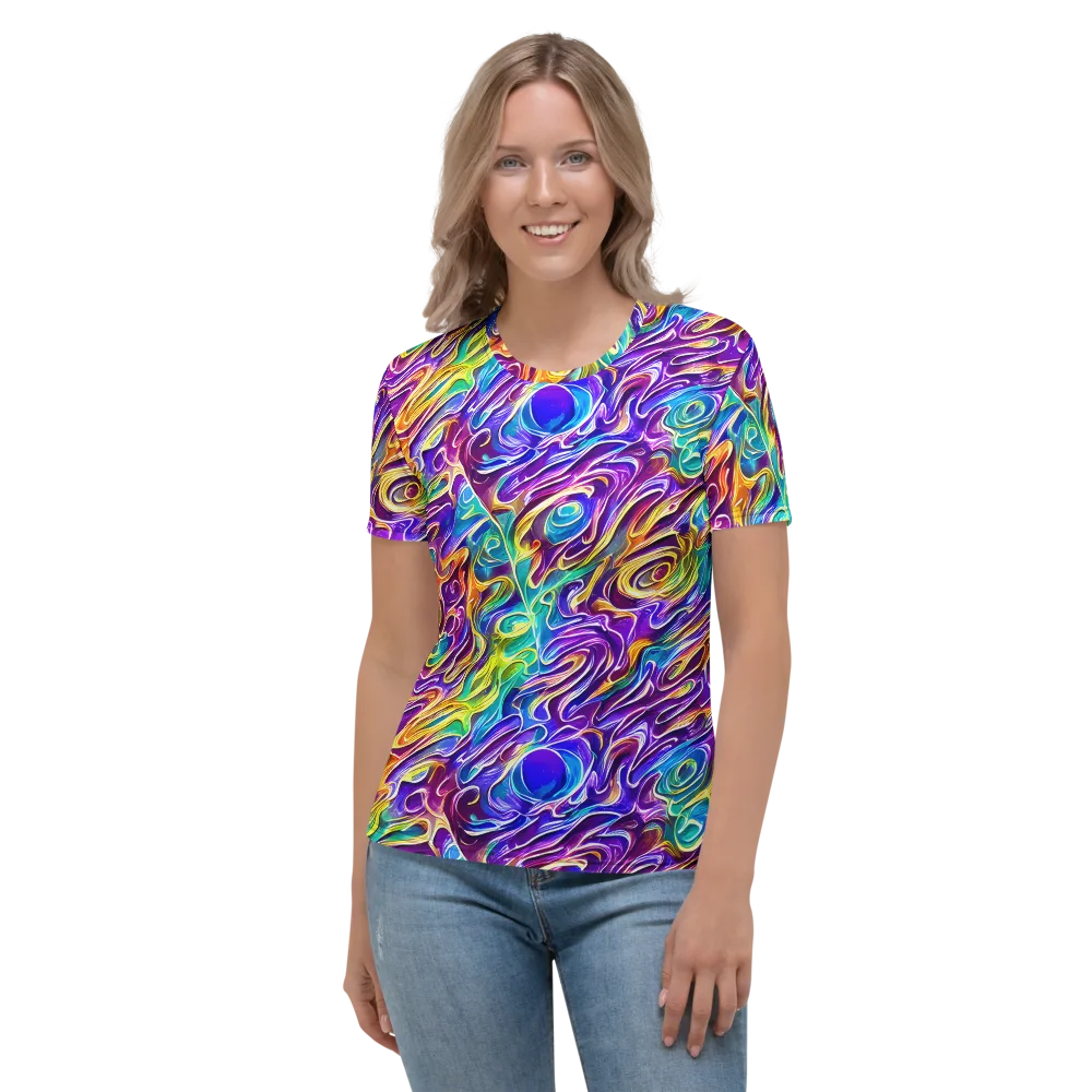 Chromatic Flame on Women's Crew Neck T-Shirt — Front
