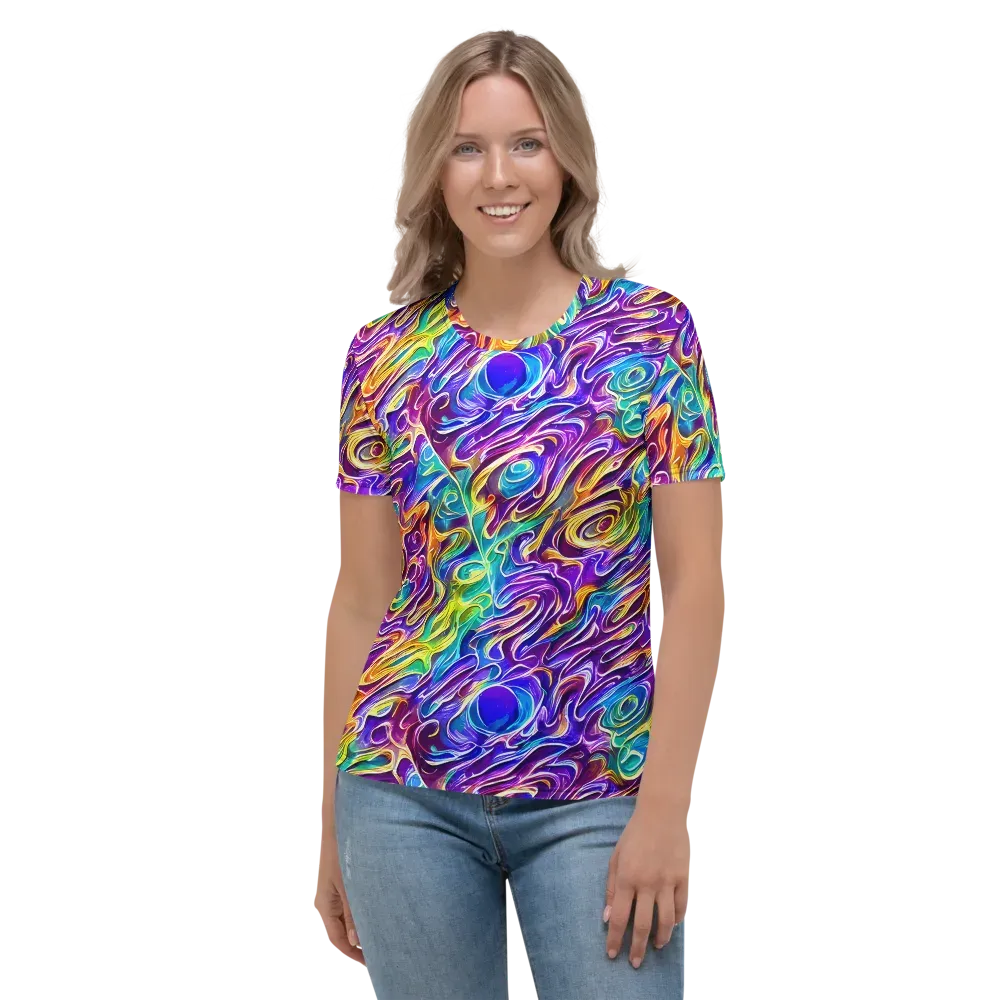 Chromatic Flame on Women's Crew Neck T-Shirt — Front