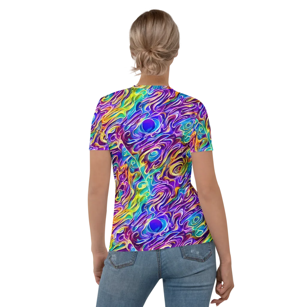 Chromatic Flame on Women's Crew Neck T-Shirt — Back