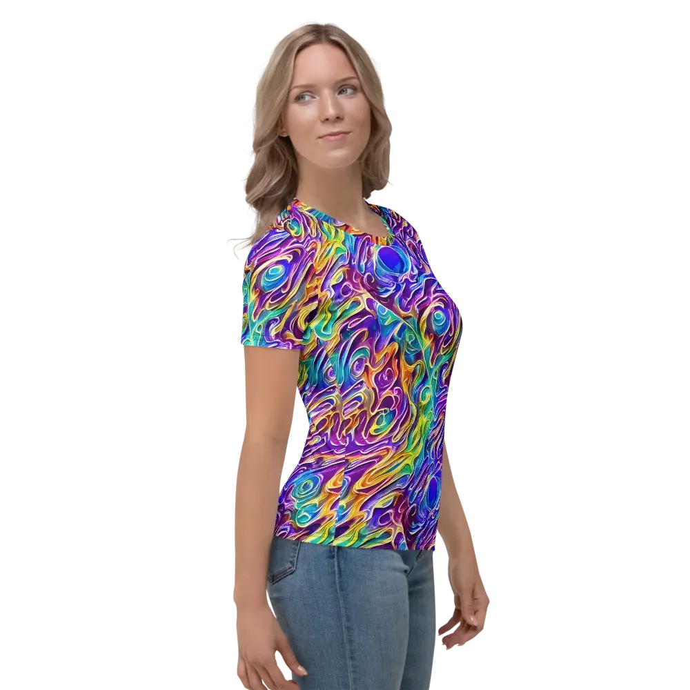 Chromatic Flame on Women's Crew Neck T-Shirt — Right