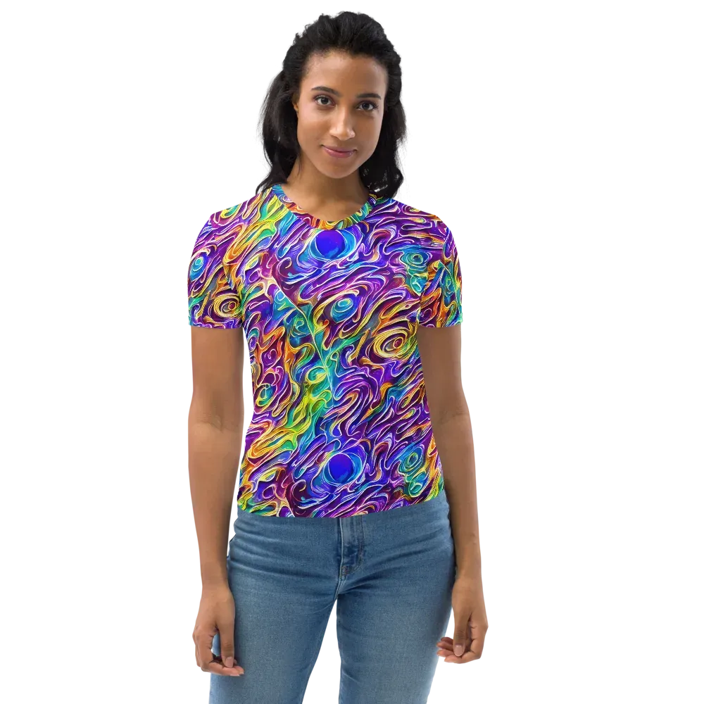 Chromatic Flame on Women's Crew Neck T-Shirt — Front
