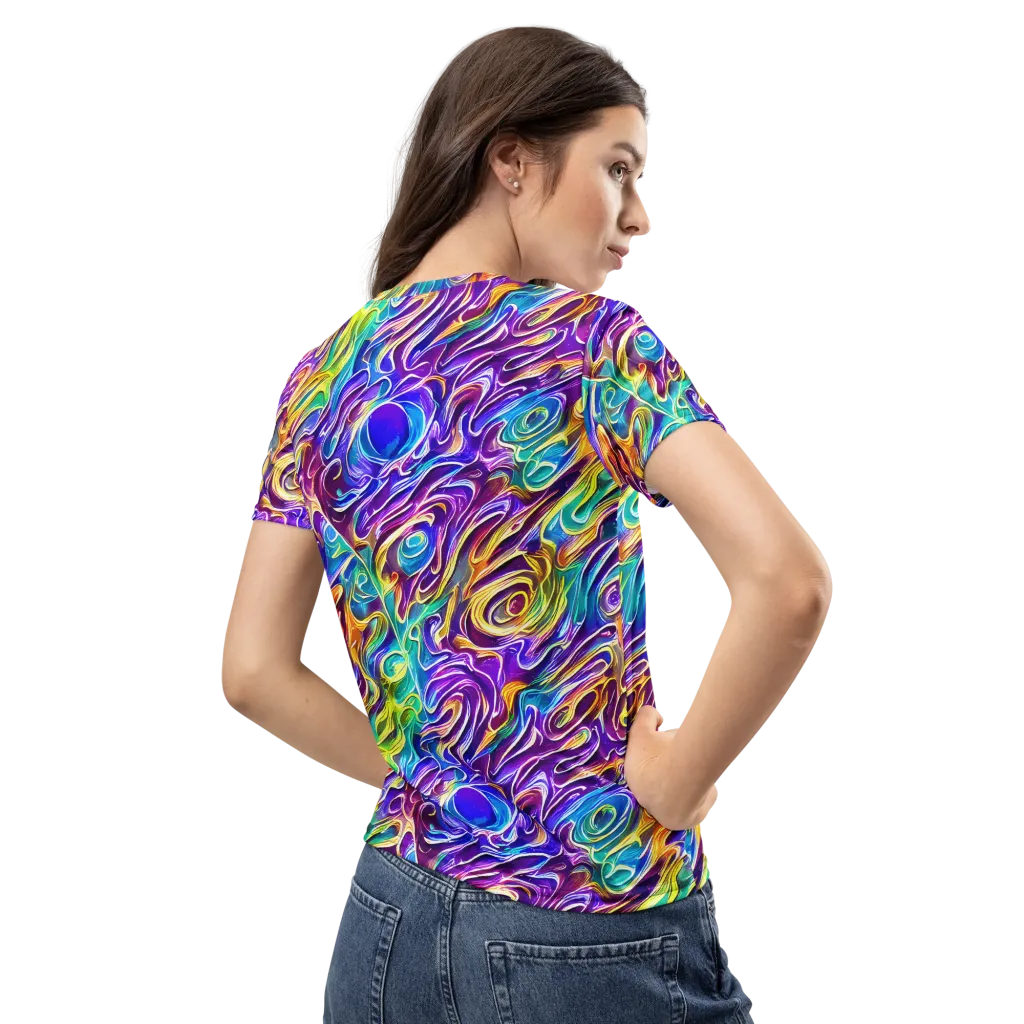 Chromatic Flame on Women's Crew Neck T-Shirt — Back