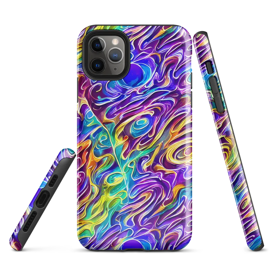 Chromatic Flame on Tough Case for iPhone® — Front
