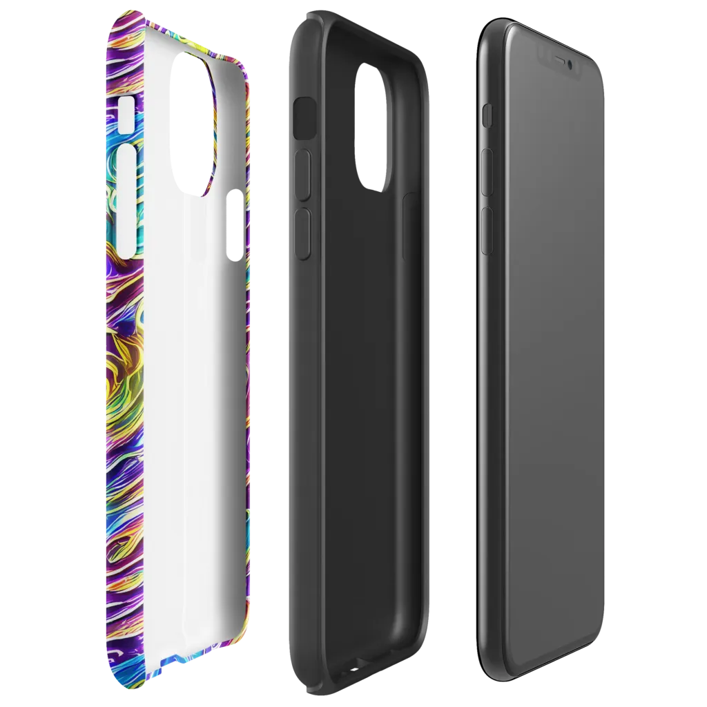 Chromatic Flame on Tough Case for iPhone® — Right