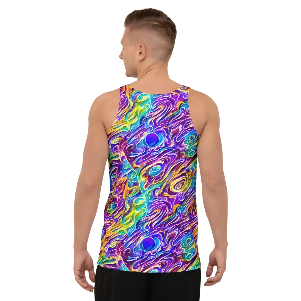 Chromatic Flame on Men's Tank Top — Back