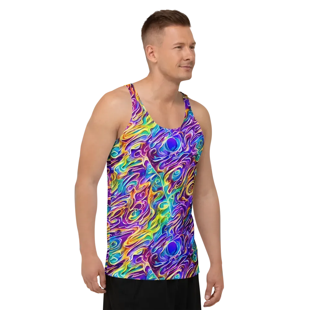 Chromatic Flame on Men's Tank Top — Right Front